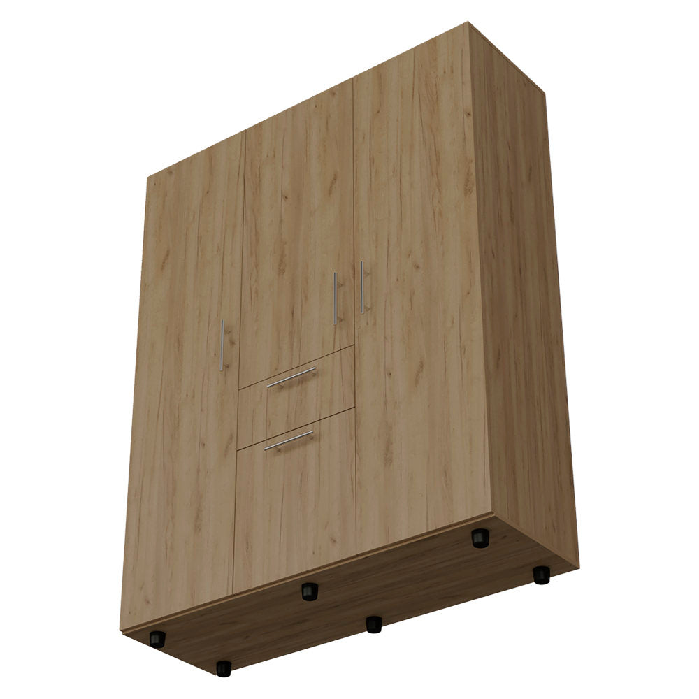 Bariloche 70" High Four-Door, One Drawer Armoire with Three Hanging Rods and Seven Storage Shelves, Bedroom Wardrove