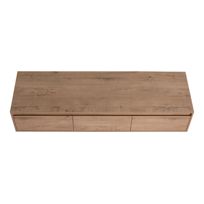 60" (58-1/16")Bathroom Cabinet,Soft Close Drawer,Float Mounting Design (Only Vanity, Without Sink)