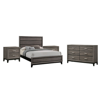 Wesley Grey Oak Queen 4-piece Bedroom Set