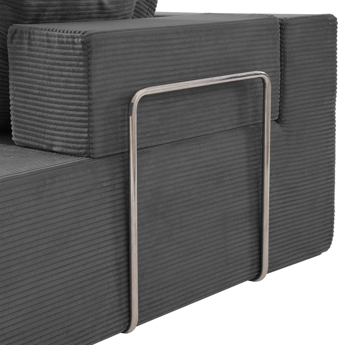 142.5-inch L-shaped sectional sofa, filled with high-resilience foam for a cloud-like seating experience.