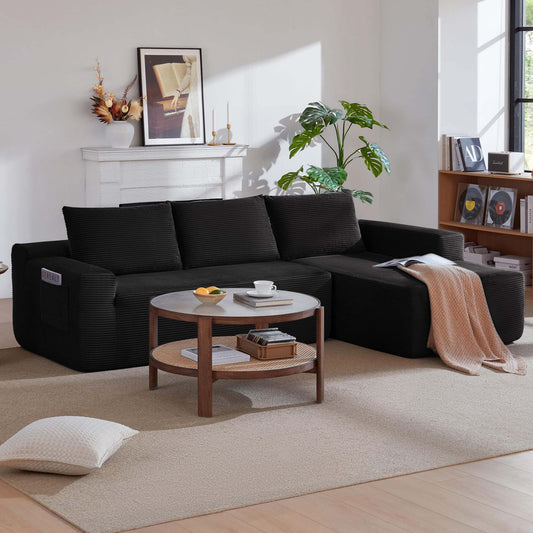 NEW 96.9" Cloud Sectional Couch with L-Shape Chaise, Modern Modular Sofa with Deep Seat, Upholstered Couches, No Assembly Required