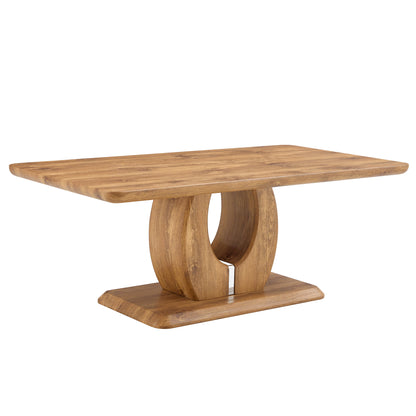 Modern simple luxury rectangular coffee table in wood color. The computer desk. The game table. Suitable, terrace, kitchen. 47 'x 25.6" 18"