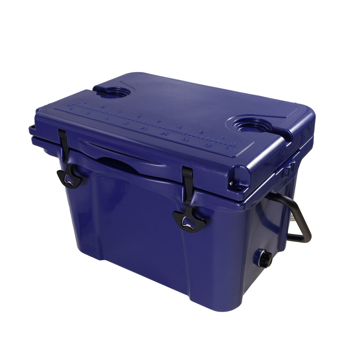 25QT Portable Cooler, Insulated Hard Cooler with Bottle Opener, Cup Holder, Forming Ruler, 5-7 Day Ice Retention, Travel, Beach, Camping, Fishing