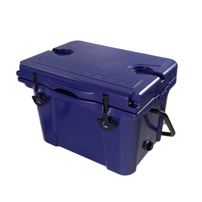 25QT Portable Cooler, Insulated Hard Cooler with Bottle Opener, Cup Holder, Forming Ruler, 5-7 Day Ice Retention, Travel, Beach, Camping, Fishing