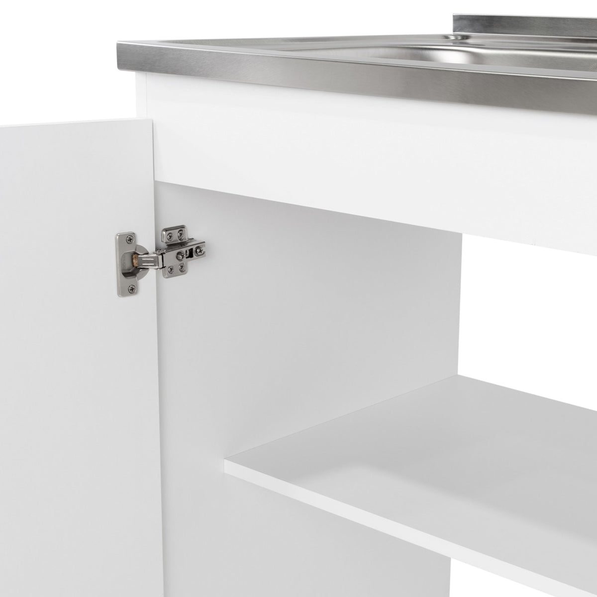 White 2-Piece Kitchen Sink Cabinet Set