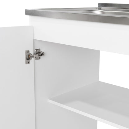 White 2-Piece Kitchen Sink Cabinet Set