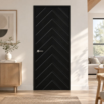 28 in. x 84 in. Hollow Core Black Painted Composite MDF Interior Door Slab