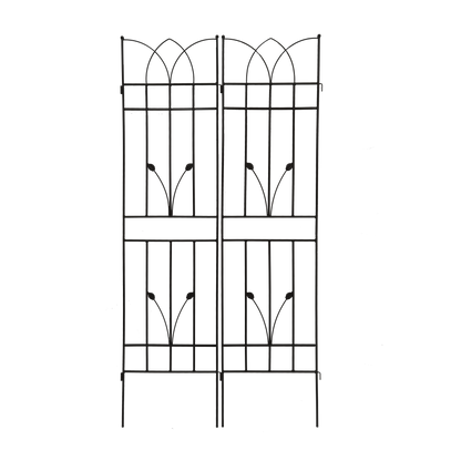 4 Pack Metal Garden Trellis 71' x 17.7' Rustproof Trellis for Climbing Plants Outdoor Flower Support Black