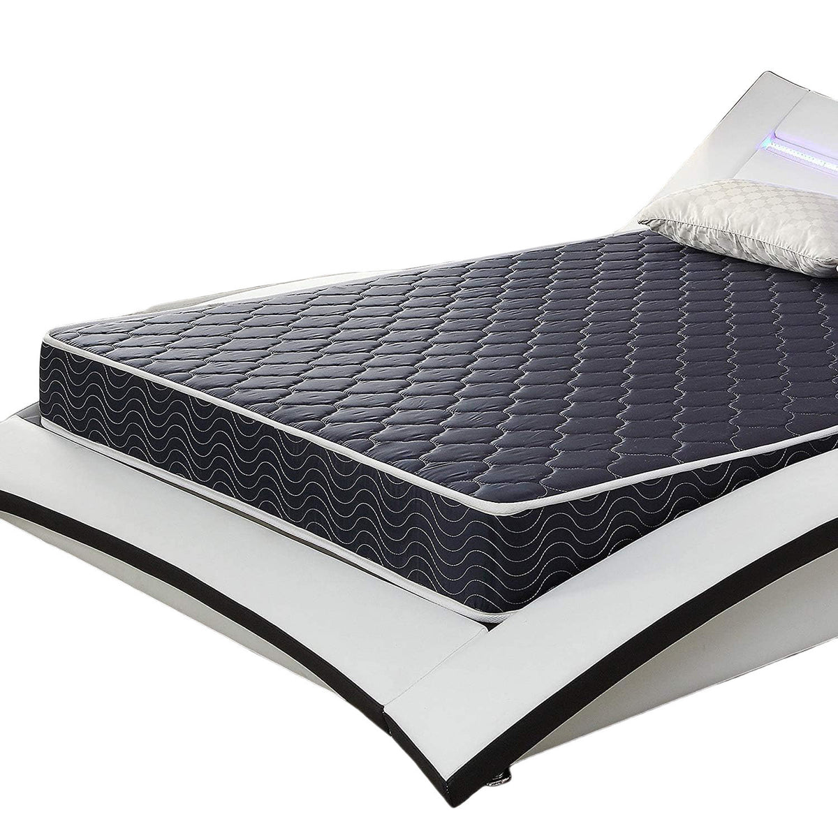 6 Inch Waterproof Foam Mattress, Navy Blue Quilted Breathable Fabric, Twin Size