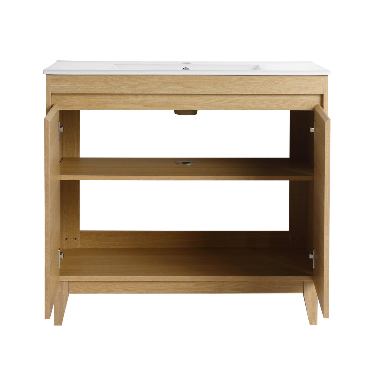 36" Freestanding Bathroom Vanity With Ceramic Sink