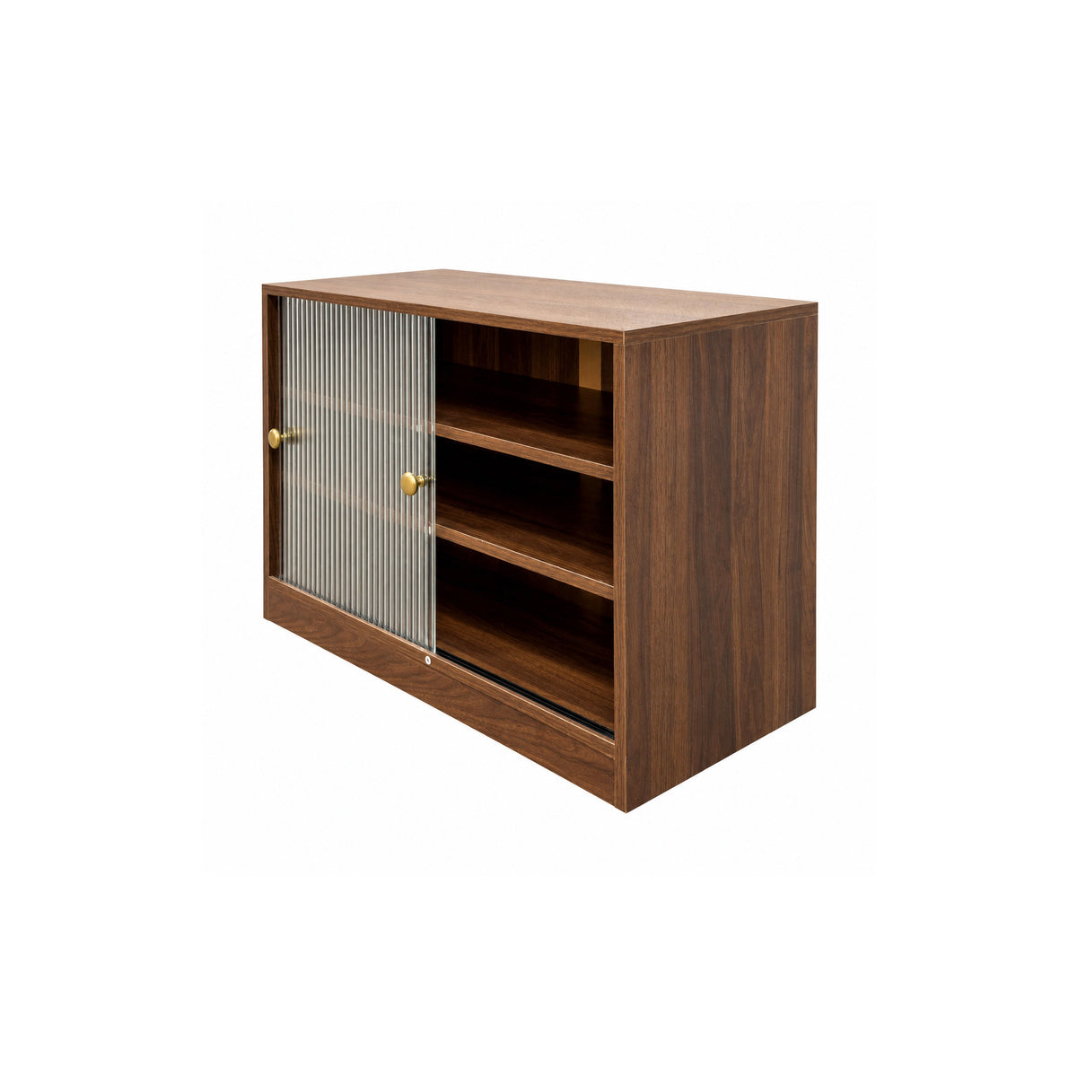 Kitchen Countertop Storage Cabinet, Glass Door Cupboard, Counter Food Organizer for Spice, Coffee Supplies