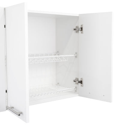 White 2-Piece Kitchen Sink Cabinet Set