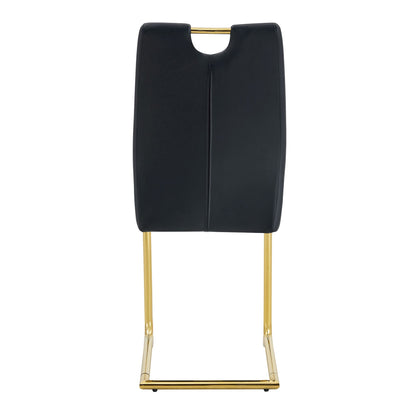 Modern dining chair with PU cushion seat dining chair Living Room Chair Upholstered chair with gold-plated leg leg design, kitchen, living room, bedroom, dining room side chair set of 6.W2920P233522