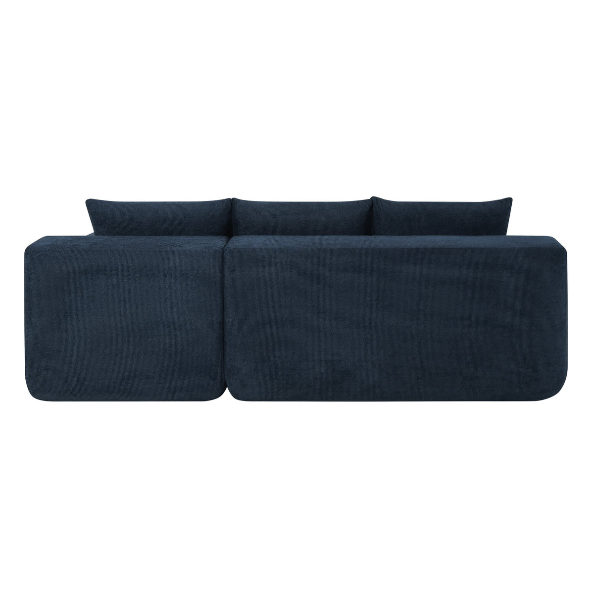 85' Cloud Sectional Couch with L-Shape Chaise,Modern Modular Sofa with Deep Seat, Upholstered Couches for Living Room Bedroom,No Assembly Required, (Cotton linen Fabric),Blue