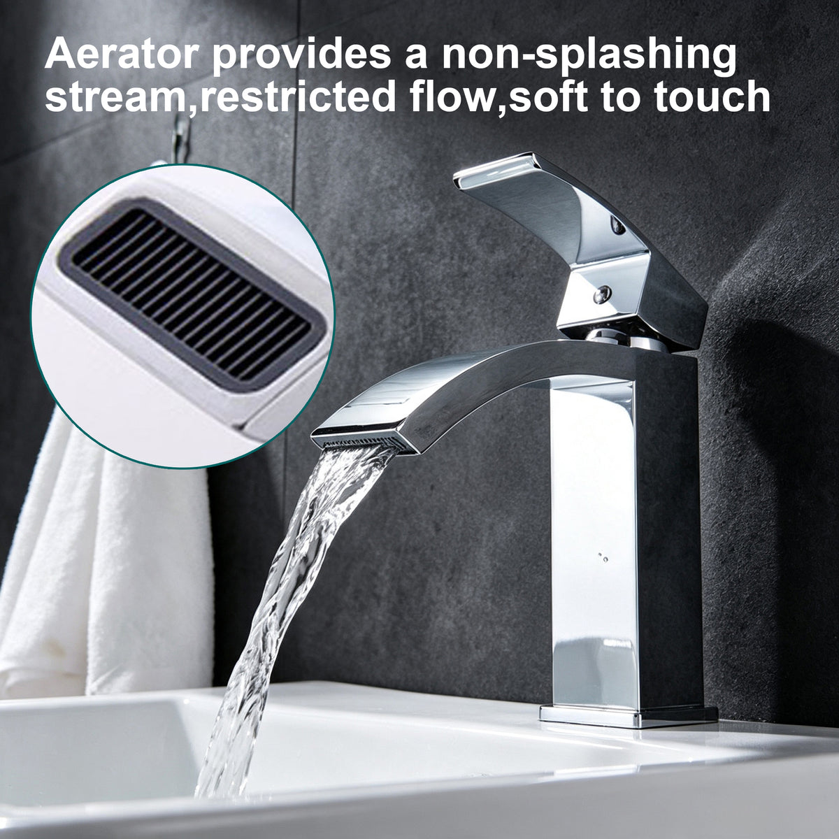 Single Hole Bathroom Faucet,Modern Single Handle Vanity Basin Faucet