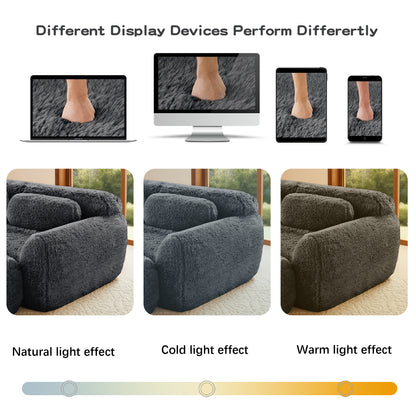 U-shaped Boneless Sofa 32D High Density Sponge Bottom Anti-Slip Design No Assembly Required Ergonomic Design Free Combination Full-compression Vacuum Packaging For Living Rooms,Studies,Dark Grey