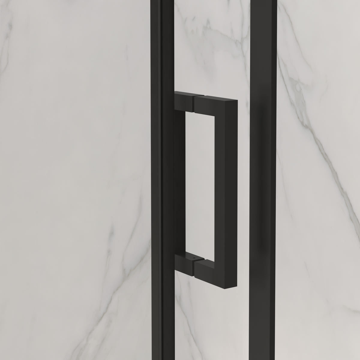56-60" W x 72" H Frameless Sliding Shower Door, 5/16" Thick SGCC Tempered Clear Glass, Double Side Easy Clean Coat – Black
