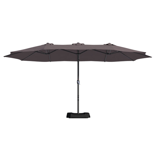 15ft Patio Maket Umbrella with base(Coffee)