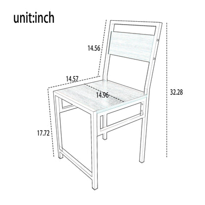Extendable Dining Table Set with 4 Chairs, Industrial Rectangular Expandable Kitchen Table, Wood Grain Metal Frame Space Saving Dinner Furniture for Small Family Apartment