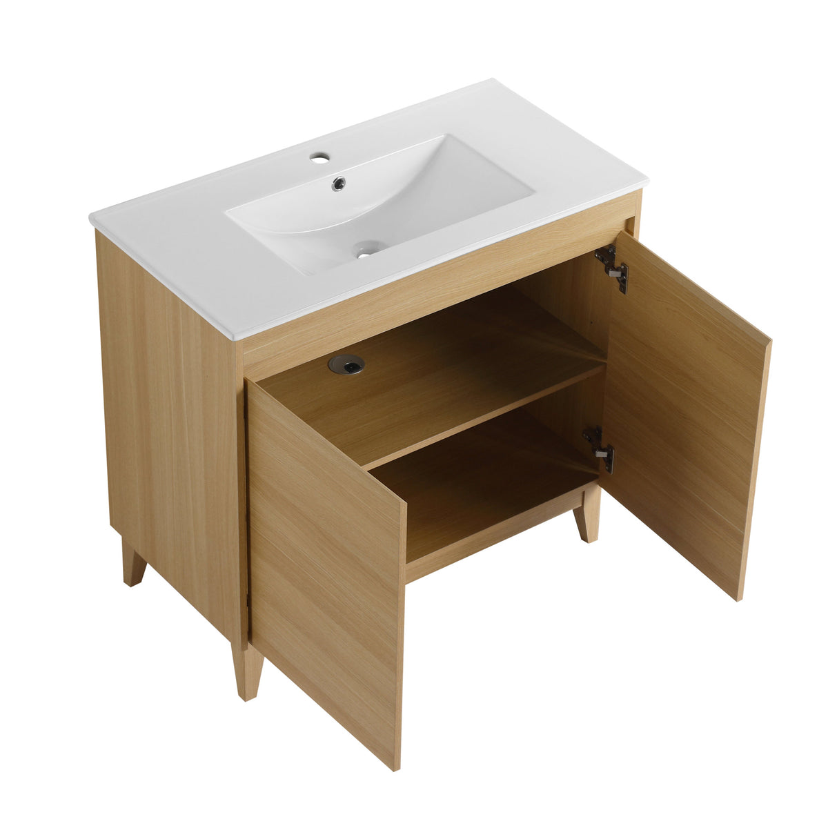 36" Freestanding Bathroom Vanity With Ceramic Sink