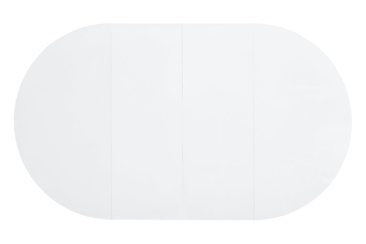 Using a clever telescopic mechanism, this white medium density fiberboard tabletop is paired with black metal legs, resulting in a smooth and delicate surface. Its unique design creates a smooth.