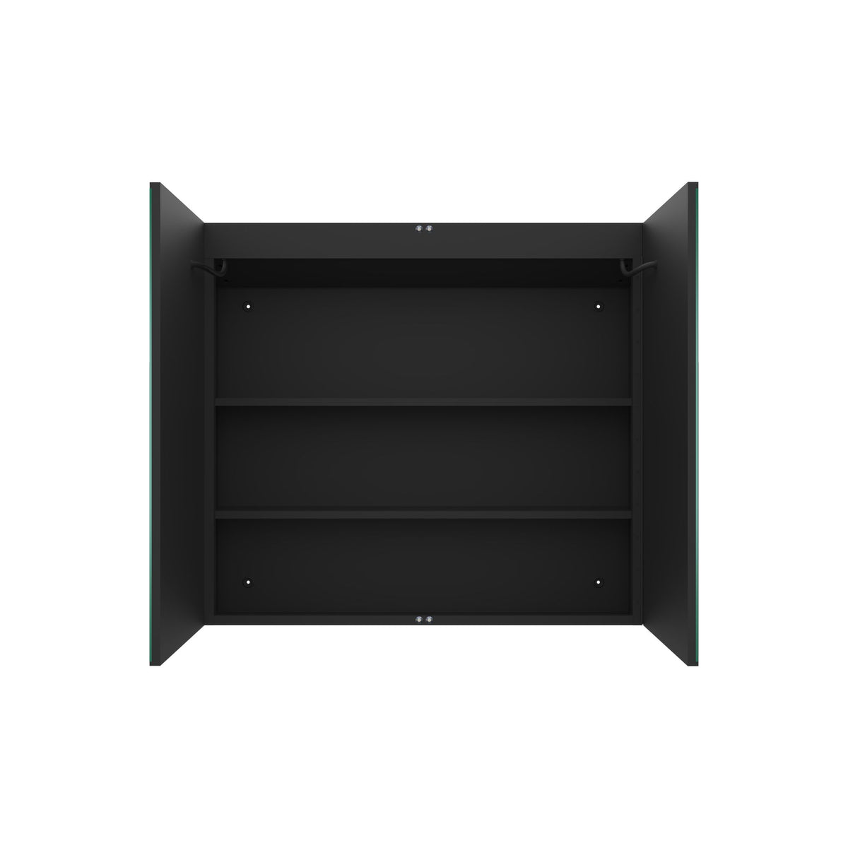 30*26 inch Black Metal Framed Wall mount LED Bathroom Medicine Cabinet with Mirror