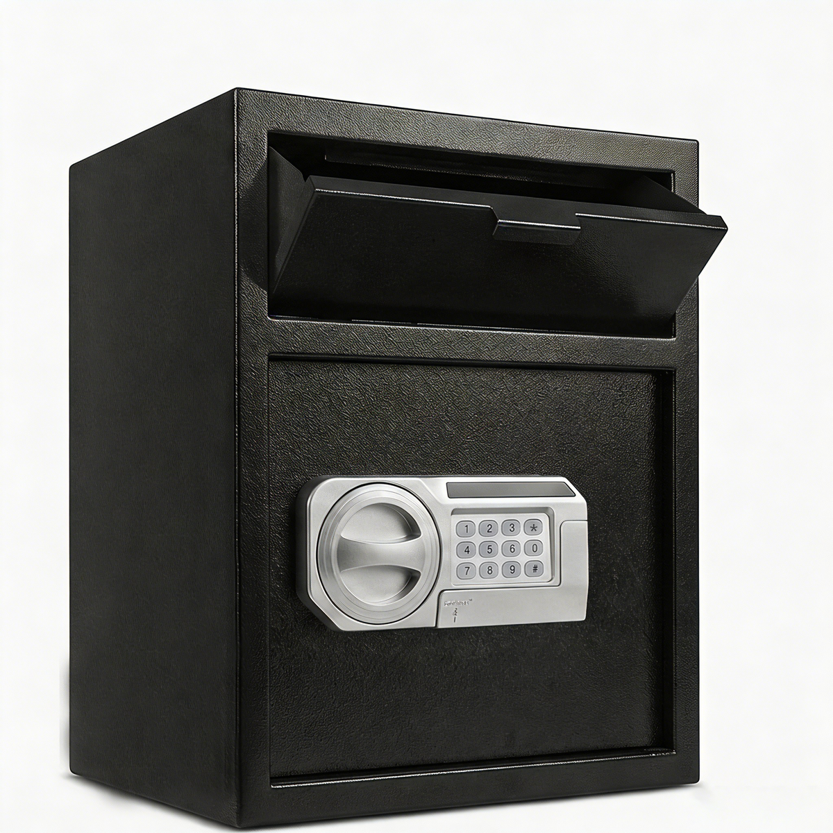 Commercial Safe with Drop Slot for Cash Deposits, Multi-Scene Safe for Office, Household & Commercial Use, Equipped with Password Lock, Emergency Override Keys and Intelligent Anti-Theft Alarm System,