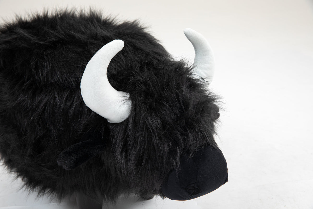 Harry the Buffalo Cow Storage Ottoman- Black