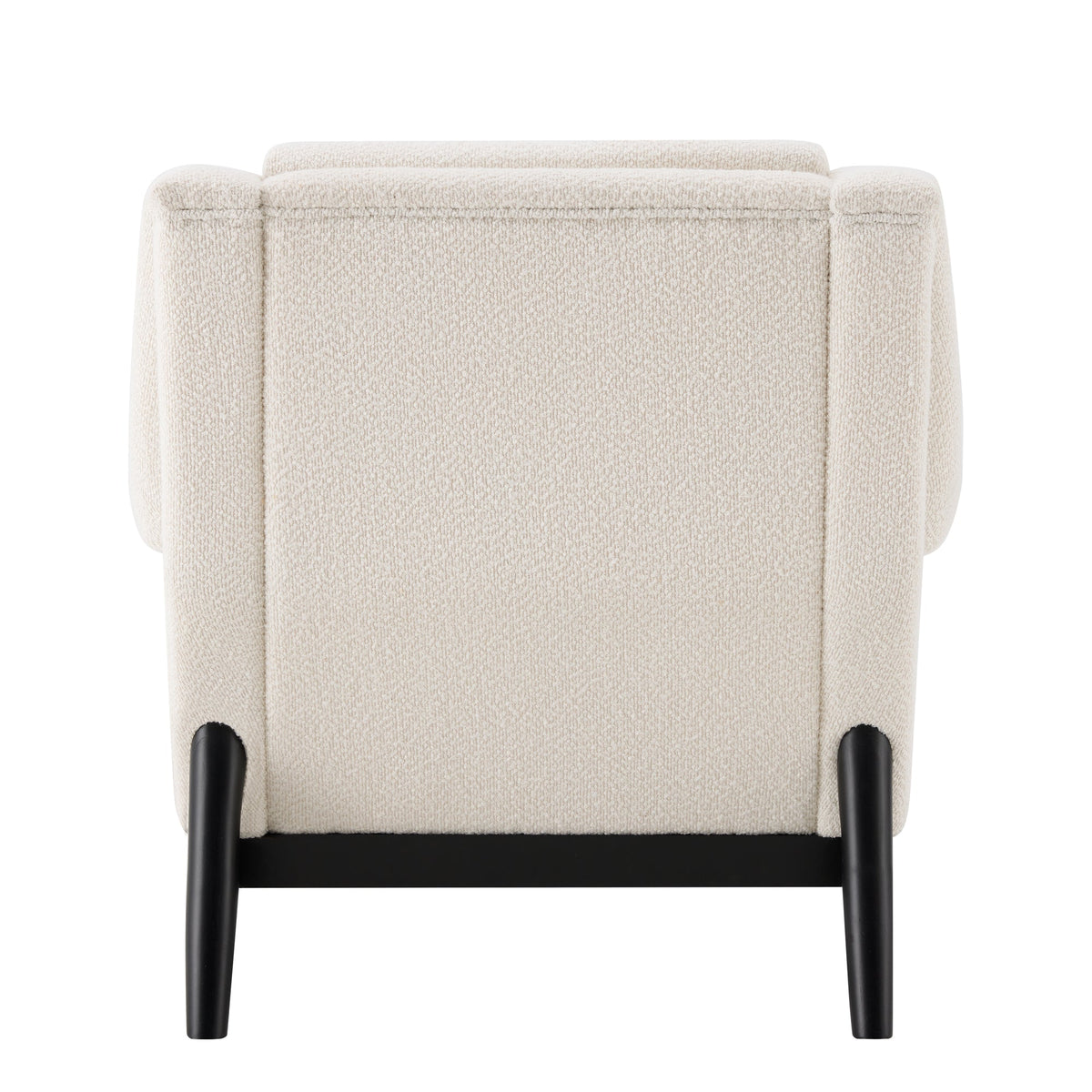 Modern Accent Chair with Flared Arms, Upholstered Lounge Chair, Mid-Century Modern Armchair with Solid Wood Legs, Ergonomic Reading Chair