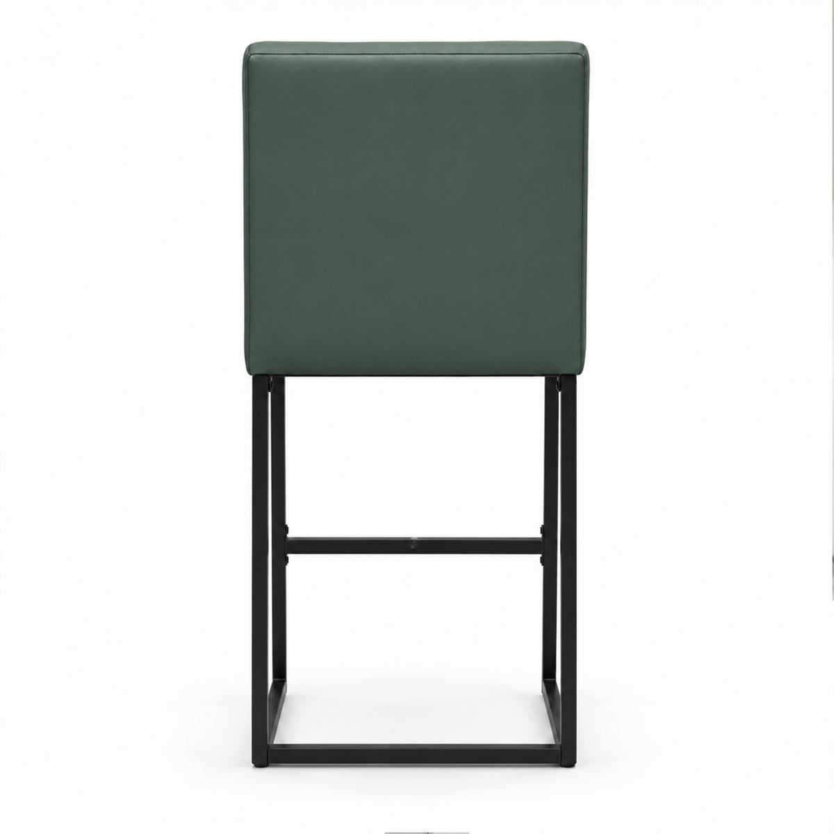 25.6 Inch Counter Height Bar Stools Set of 2 with PU Cushion and Back Modern Bar Chairs for Kitchen Island Counter with Metal Leg for Restaurant Dining Room Office, Green and Black.W2920P462102