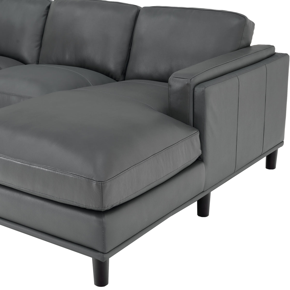 Leather Match U-Shape Sectional