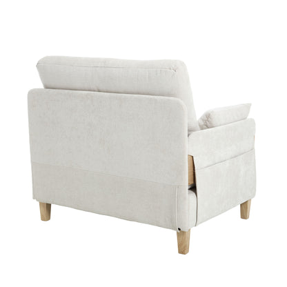 Foldable sofa bed recliner, 3-in-1 convertible sleeper, mid-century modern decor, suitable for small spaces, with three pillows, can be placed in the bedroom study room guest