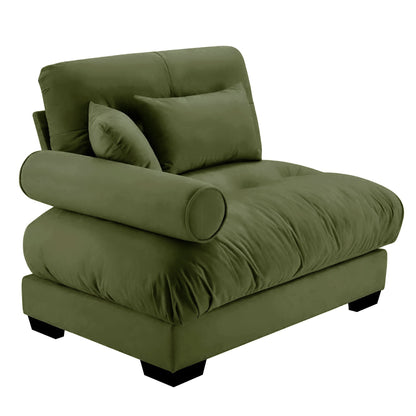 Milano Sofa LSF W/3 pillows - green