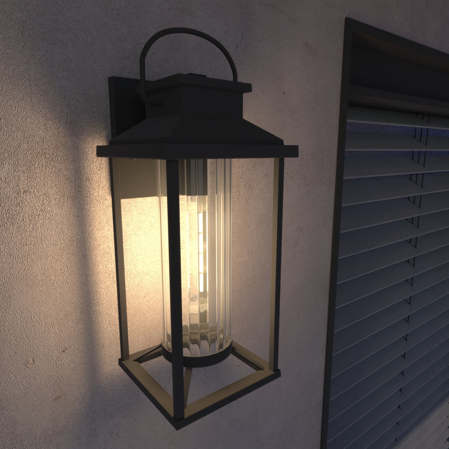 Outdoor Porch Lights, Textured Black Exterior Lighting Fixtures Wall Mount, Modern Outdoor Wall Sconce Lantern for House, Front Porch, Anti-Rust Waterproof Outdoor Garage Lights for Coach (1 pack)