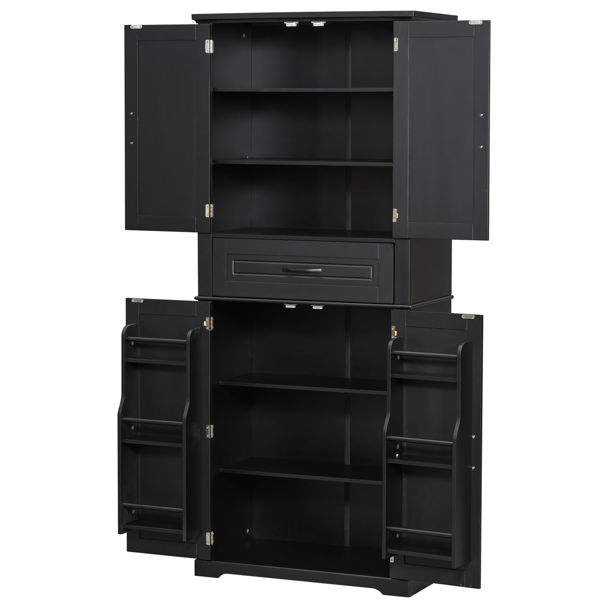 [Video] Bathroom Storage Cabinet with Multi-Functional Storage Space, Drawer with Slide Rails, Adjustable Shelf, Black