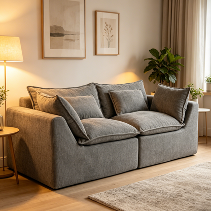 74.8' Width Cloud Couch Oversized Modular Sectional Sofa True Relax Comfy Couches Wide&Deep Seat Sofas for Living Room Furniture Sets, 2Seat