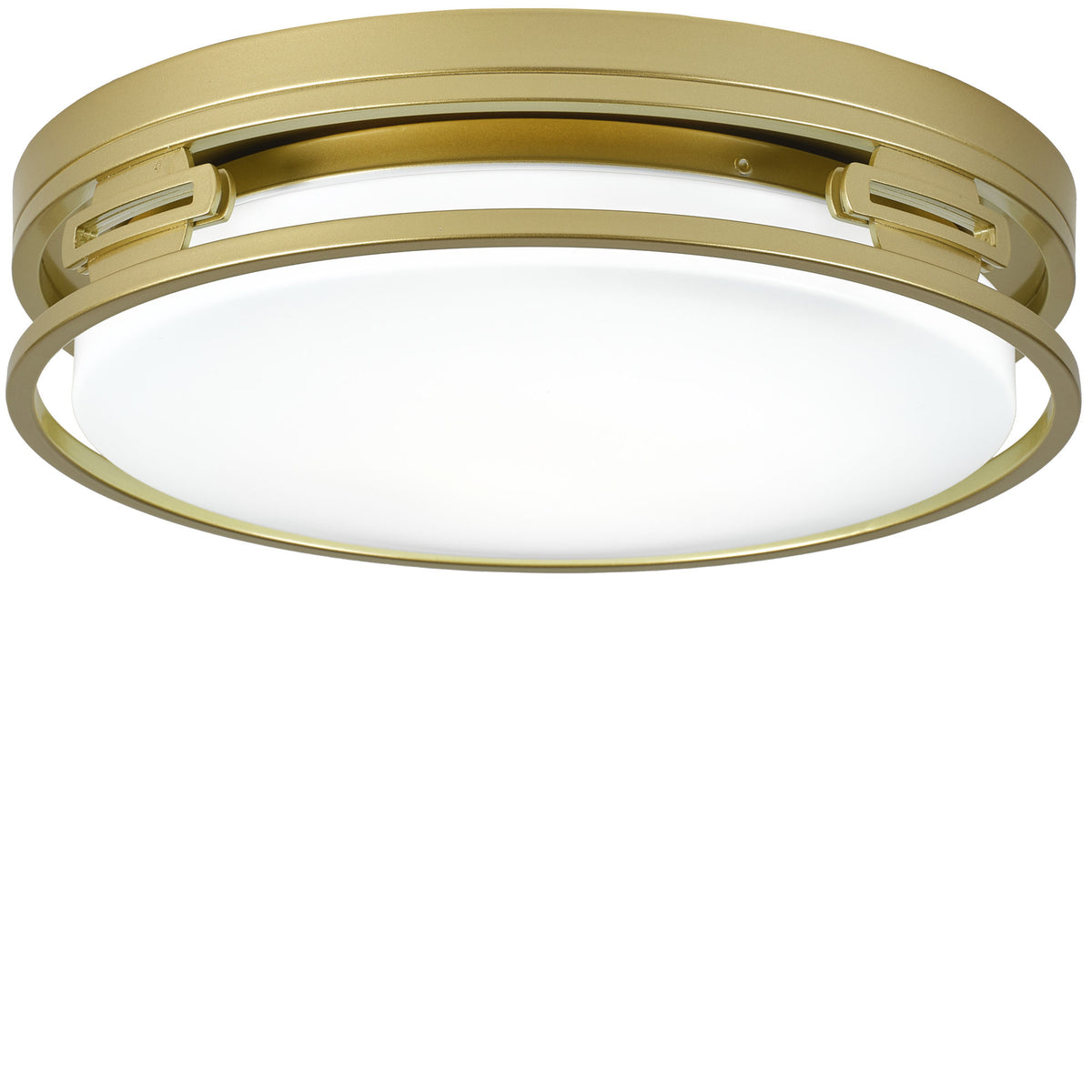 14.57" LED Flush Mount Ceiling Light, 22W 5CCT Selectable, Gold Metal Frame, Acrylic Shade, RA>80