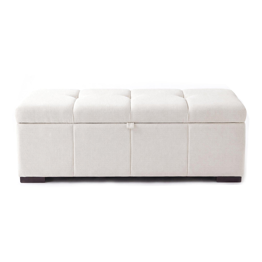 Modern Bed End Bench, Upholstered Storage Sofa Stool, Rectangular Storage Ottoman, Storage Ottoman Suitable for Bedroom, Living Room and Office.Beige