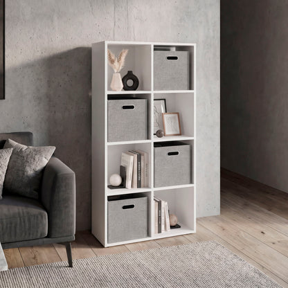 Brookhaven Cube Bookcase with 6 Storage Shelves, Modern Freestanding Bookshelf for Living Room and Home Office