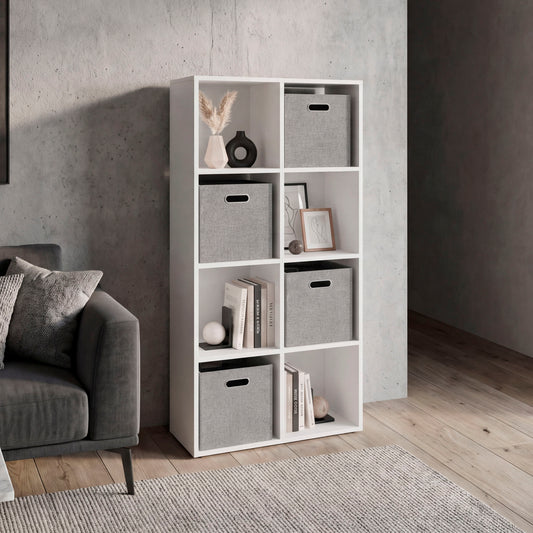 Brookhaven Cube Bookcase with 6 Storage Shelves, Modern Freestanding Bookshelf for Living Room and Home Office