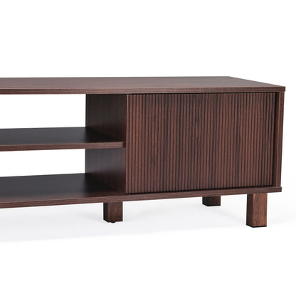 Modern TV Stand for Up to 70'' TVs, Large Media Console with Storage & Open Shelves, Stylish Entertainment Center for Living Room