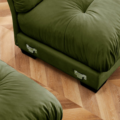 Milano Sofa LSF W/3 pillows - green