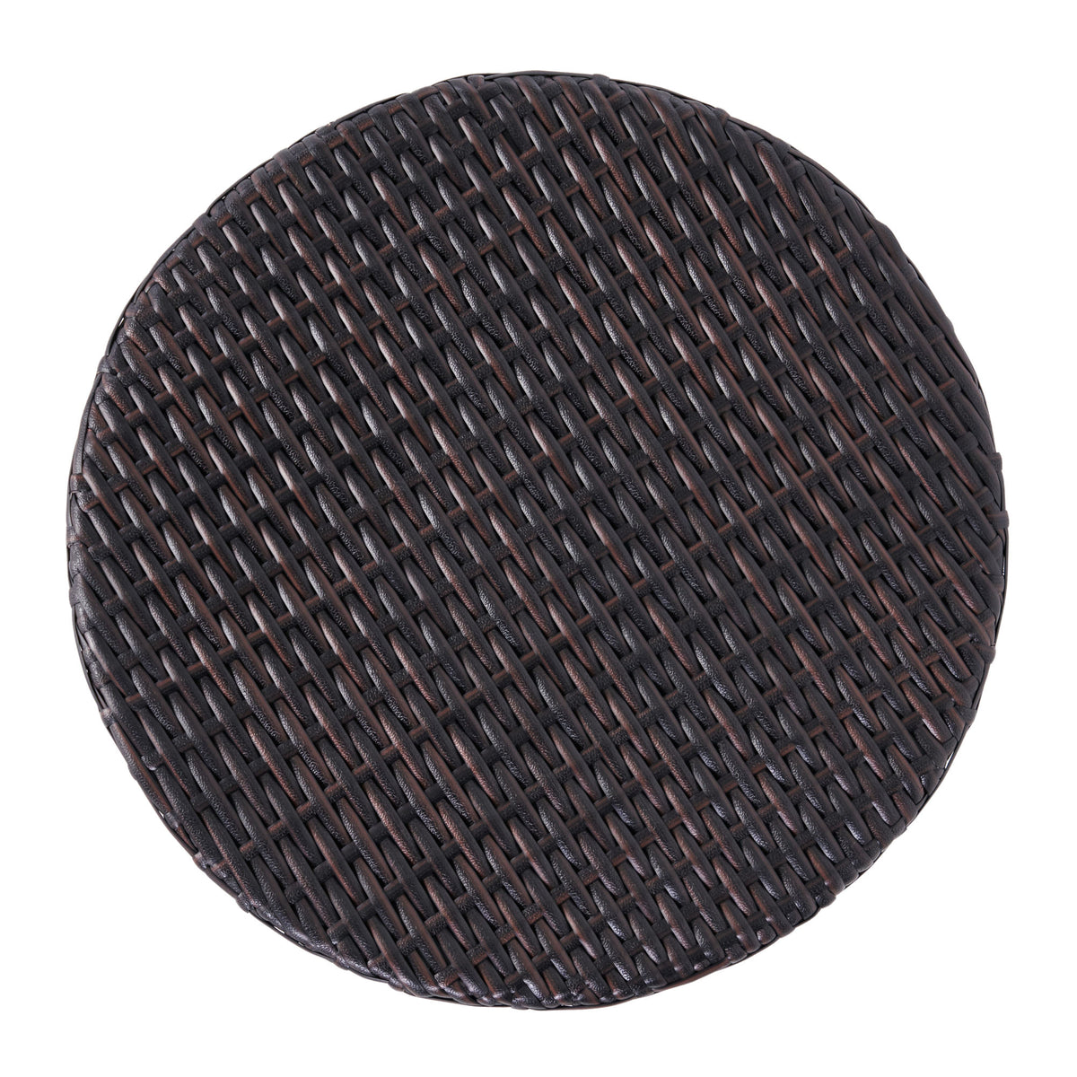 Kingstown RD Barrel Side Table, Outdoor Wicker End Table