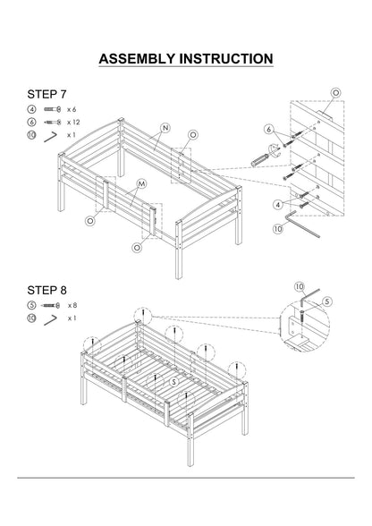 Twin Over Twin Transitional Bunk Bed Arch Design Espresso Finish