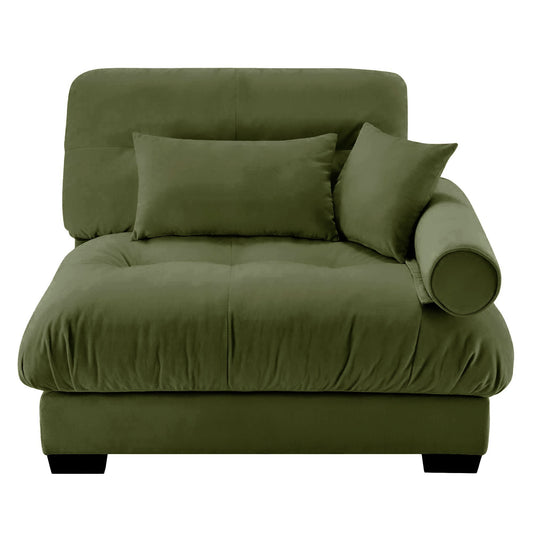 Milano Sofa RSF W/3 pillows - Olive green