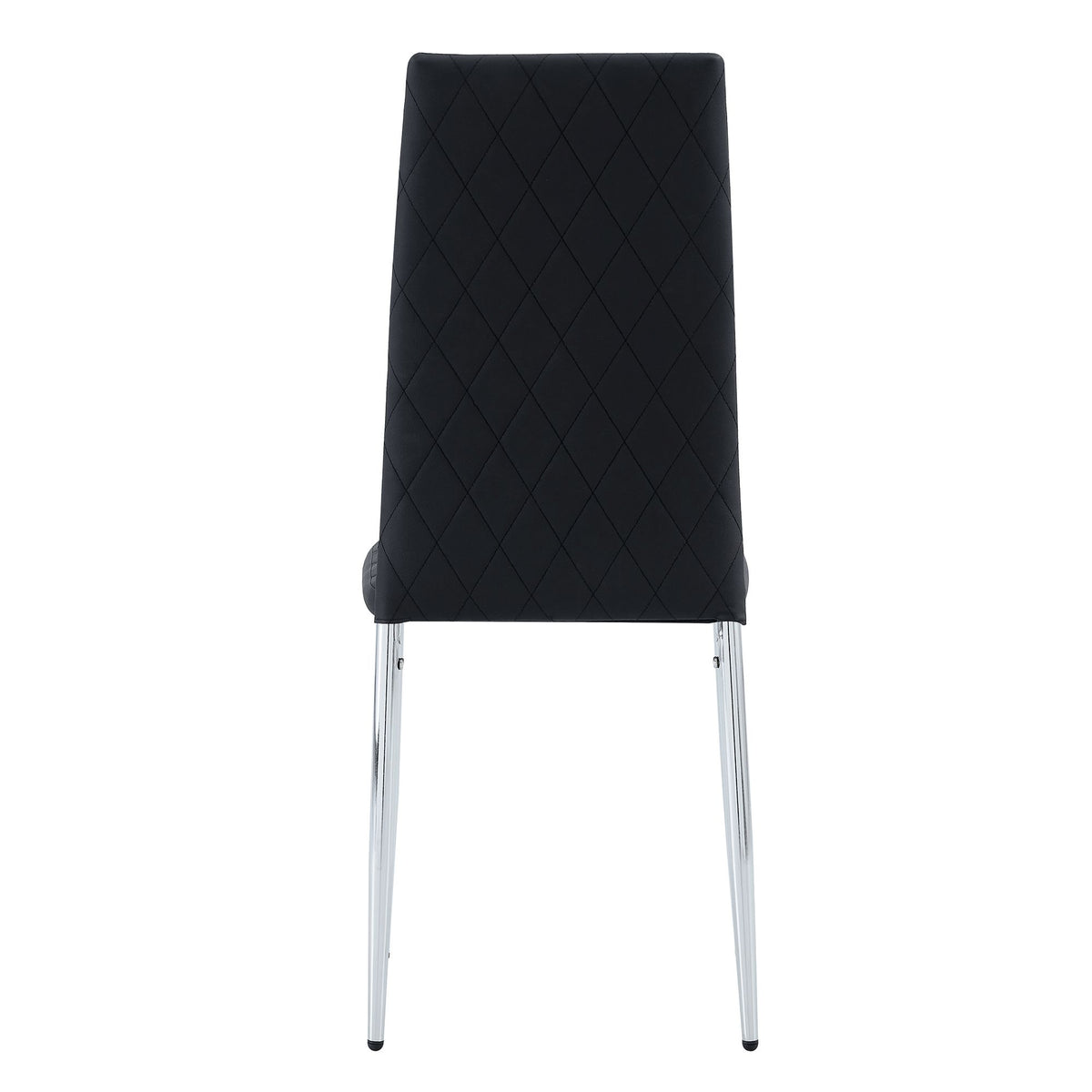 Modern Style Dining Chairs Set of 6 in Black, Essential for Minimalist Homes.Meeting Family Dining Needs, PU Material Seat