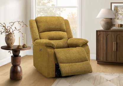 Reclining Chair, 34" Wide, Power Recliner, Usb Ports Included, Large, Upholstered, Swivel, Glider, Transitional