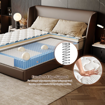 Queen Size Mattress,12 Inch Hybrid Queen Mattress in a Box with Memory Foam and Pocket Spring for Pressure Relief & Comfort Sleep & Zoned Support, Medium Firm,CertiPUR-US & OEKO-TEX