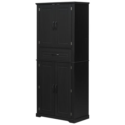 [Video] Bathroom Storage Cabinet with Multi-Functional Storage Space, Drawer with Slide Rails, Adjustable Shelf, Black