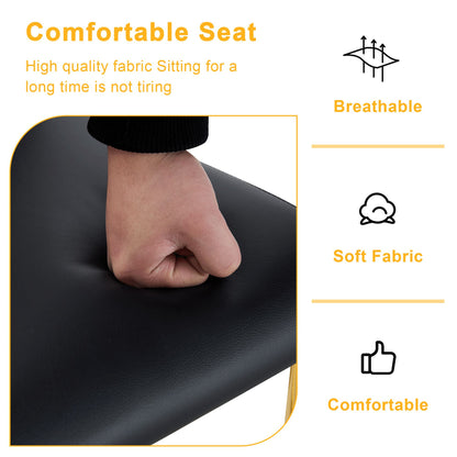Modern dining chair with PU cushion seat dining chair Living Room Chair Upholstered chair with gold-plated leg leg design, kitchen, living room, bedroom, dining room side chair set of 6.W2920P233522